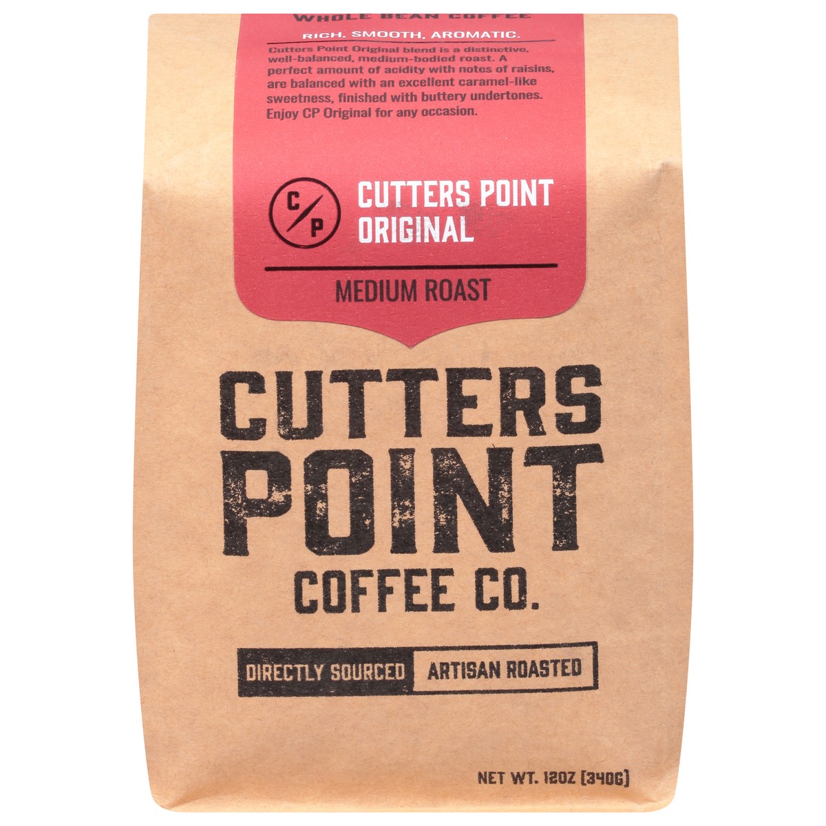 slide 4 of 11, Cutters Point Coffee Co. Medium Roast Whole Bean Cutters Point Original Coffee - 12 oz, 12 oz
