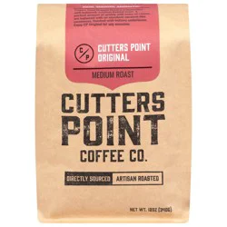 Cutters Point Coffee Co. Medium Roast Whole Bean Cutters Point Original Coffee - 12 oz