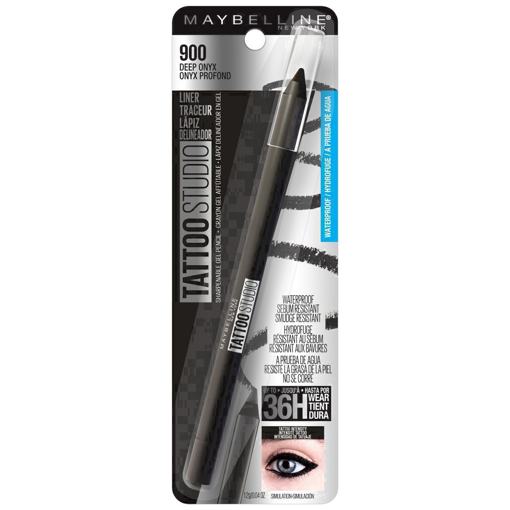 slide 40 of 114, Maybelline Tattoo Studio Sharpenable Gel Pencil Waterproof Longwear Eyeliner - Deep Onyx - 0.04oz, 0.04 oz