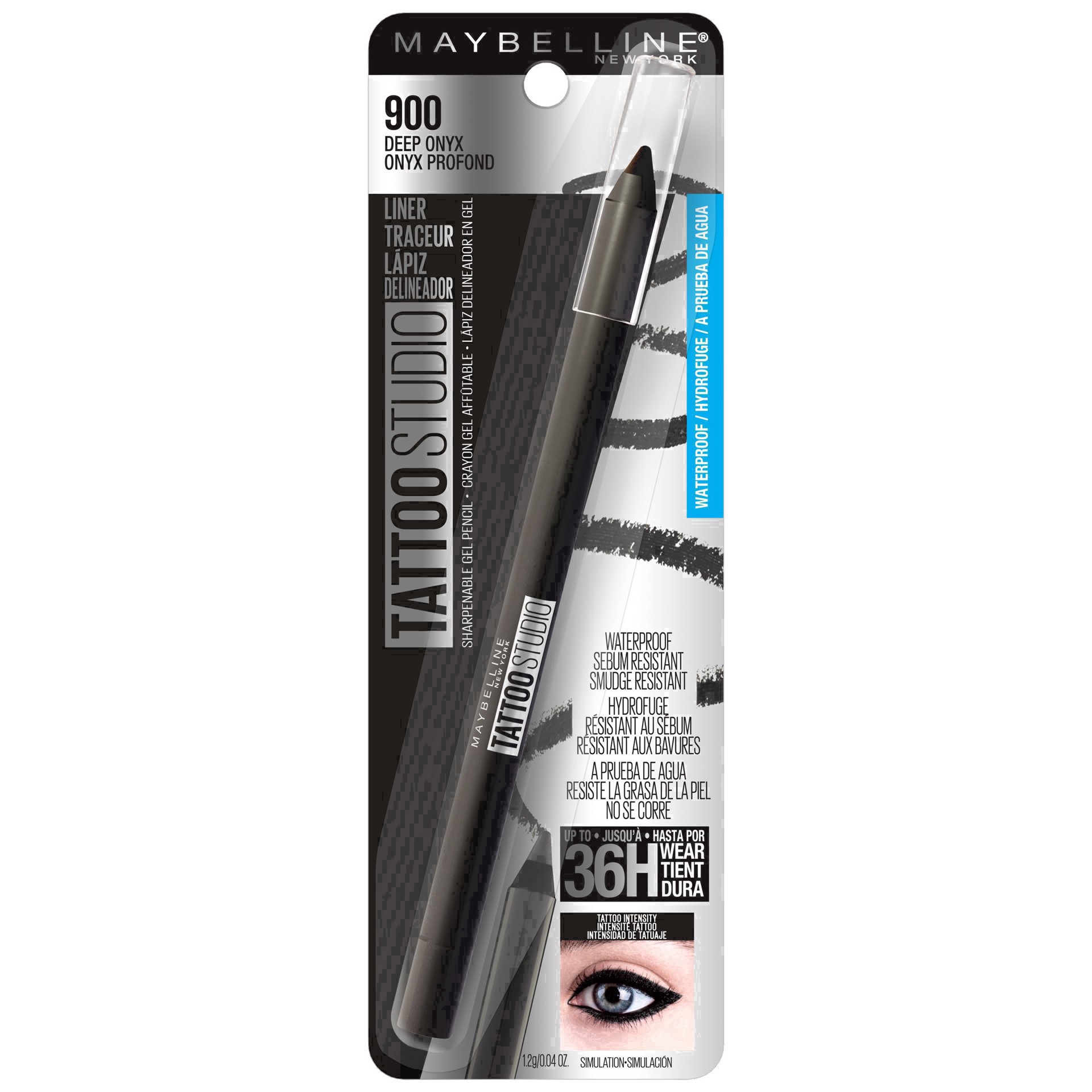 slide 71 of 114, Maybelline Tattoo Studio Sharpenable Gel Pencil Waterproof Longwear Eyeliner - Deep Onyx - 0.04oz, 0.04 oz