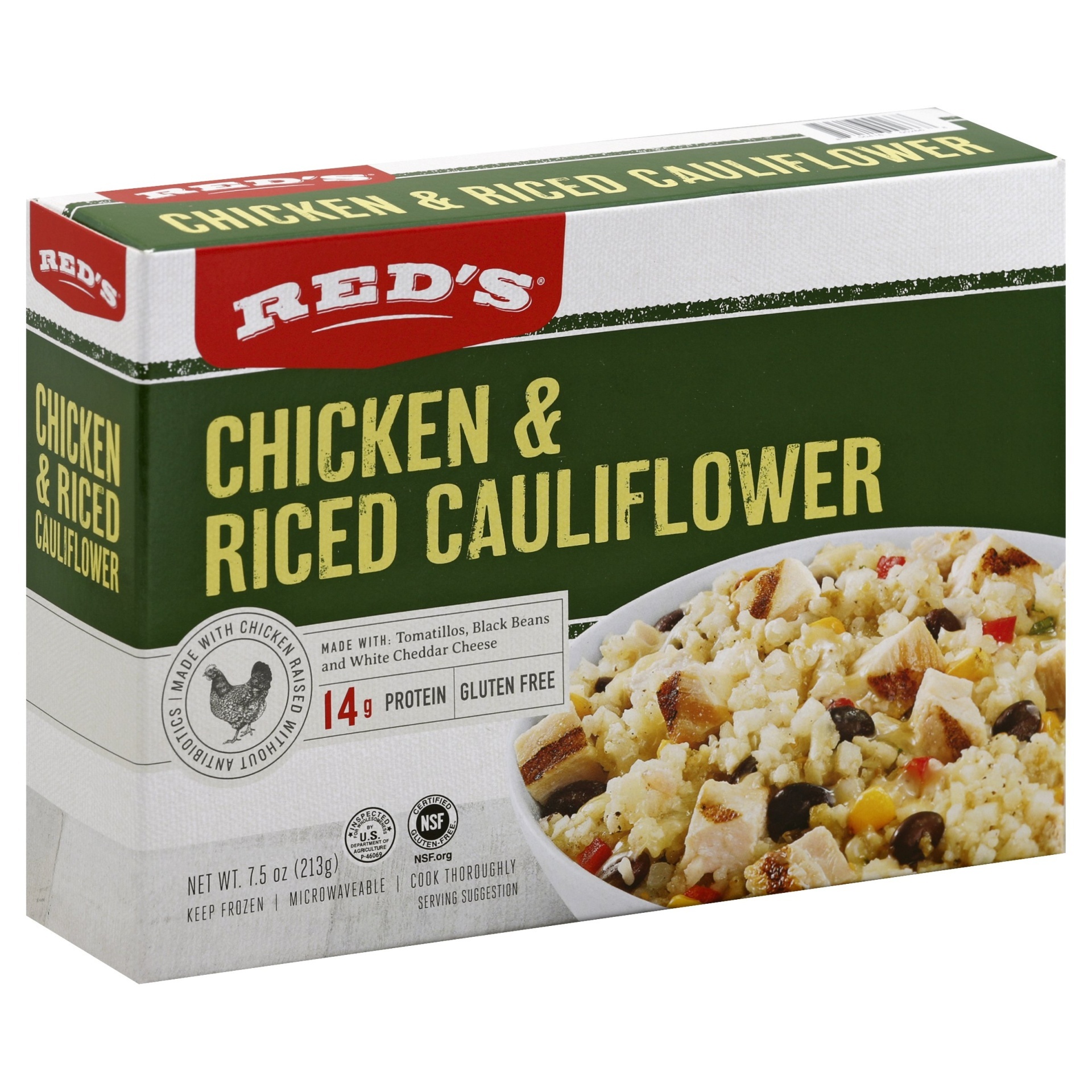 slide 1 of 1, Red's Chicken And Cauliflower Rice Bowl, 7.5 oz