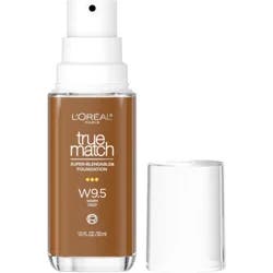 L'Oréal True Match Super-Blendable Foundation - W9.5, Deep, 1.0 fl oz