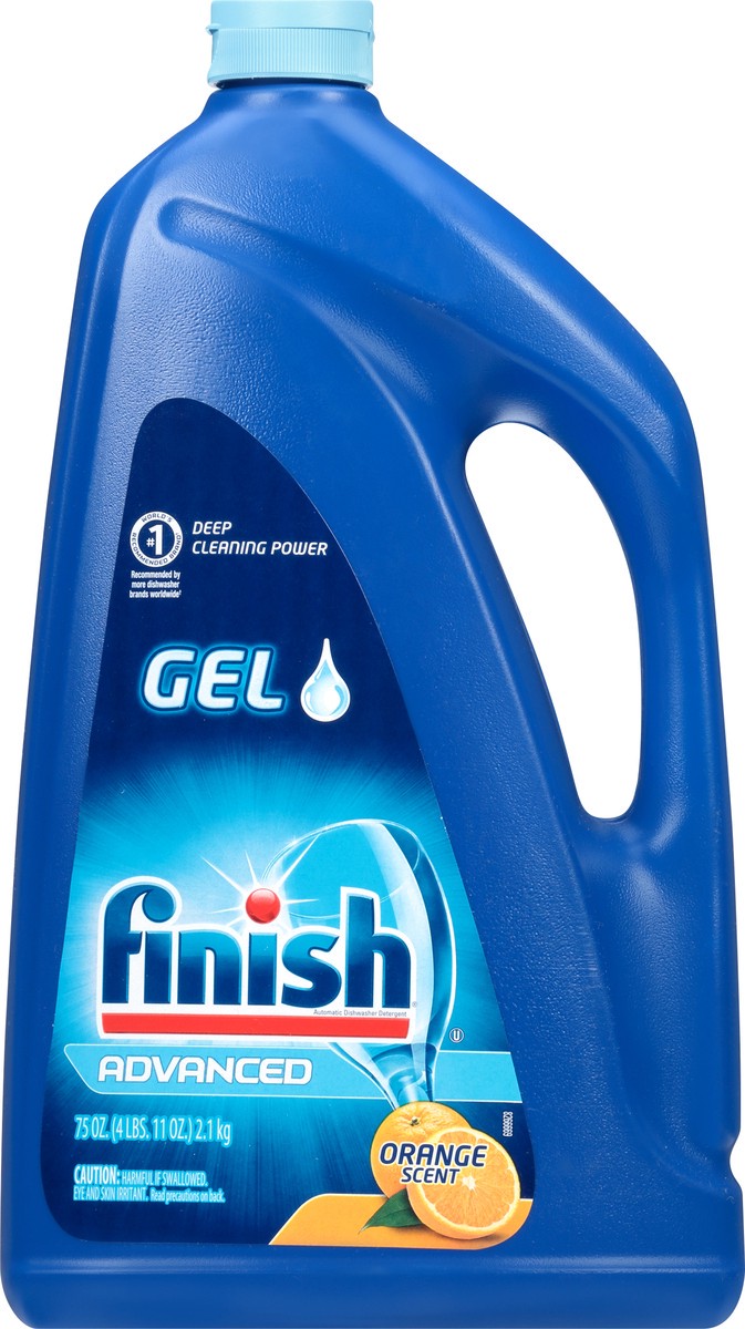 slide 9 of 9, Finish Dishwasher Detergent Gel Liquid, Orange Scent, 75oz, 75 oz