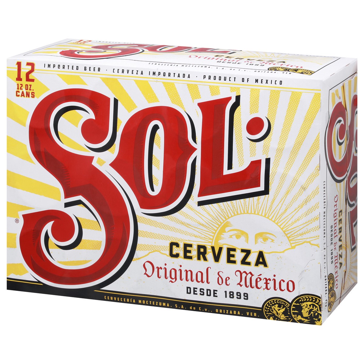 slide 5 of 9, Sol Beer 12 - 12 oz Cans, 12 ct; 11.2 oz