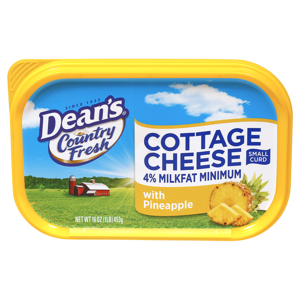 slide 2 of 6, Dean's Cottage Cheese Small Curd With Pineapple, 16 oz