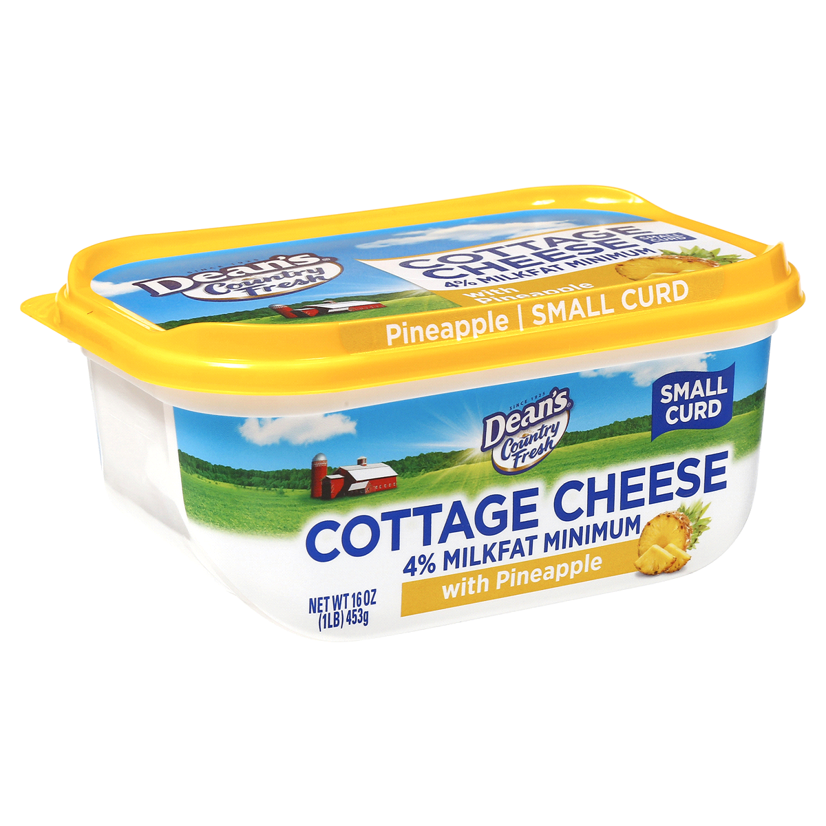 slide 5 of 6, Dean's Cottage Cheese Small Curd With Pineapple, 16 oz
