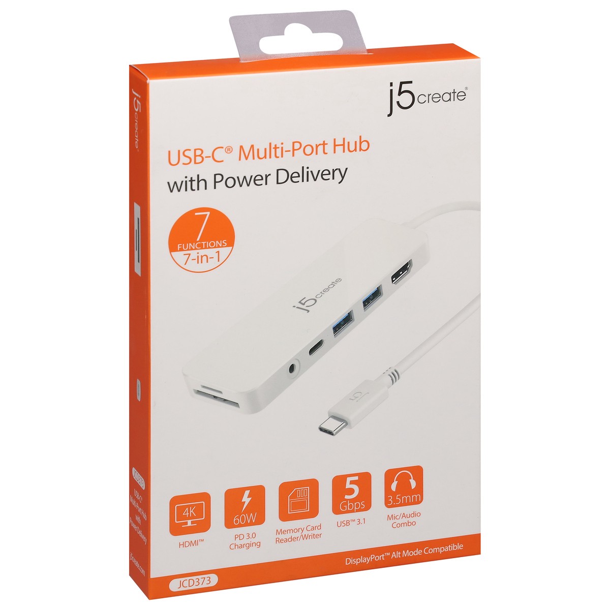 slide 4 of 9, j5create USB-C Multi-Port Hub with Power Delivery 1 ea, 1 ct