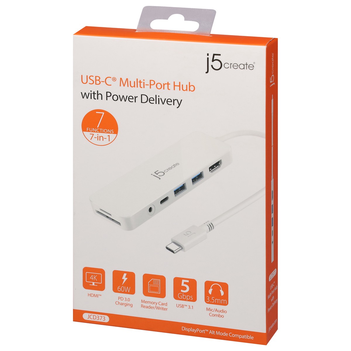 slide 6 of 9, j5create USB-C Multi-Port Hub with Power Delivery 1 ea, 1 ct