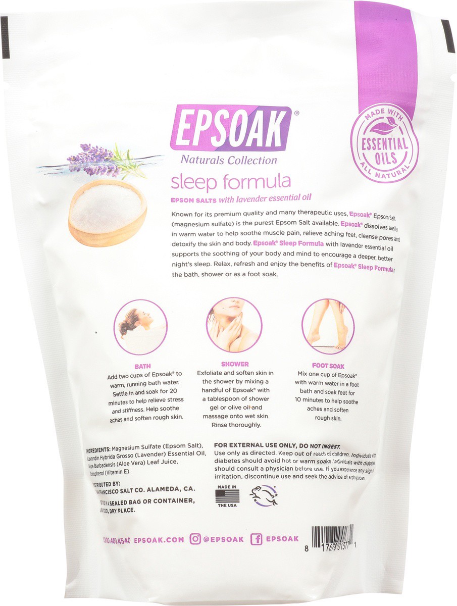 slide 2 of 9, Epsoak Epsom Salts, Sleep Formula, 32 oz