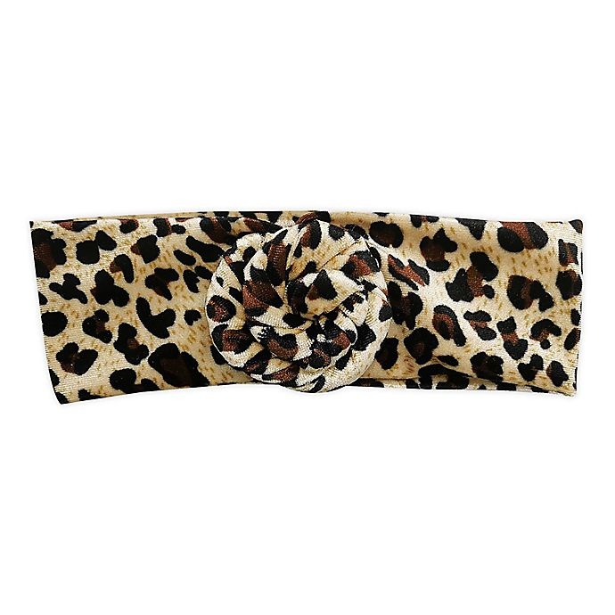 slide 1 of 1, Tiny Treasures Large Bun Knot Headband - Leopard, 1 ct