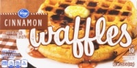 slide 1 of 1, Kroger Cinnamon Flavored Waffles, 10 ct; 1.23 oz