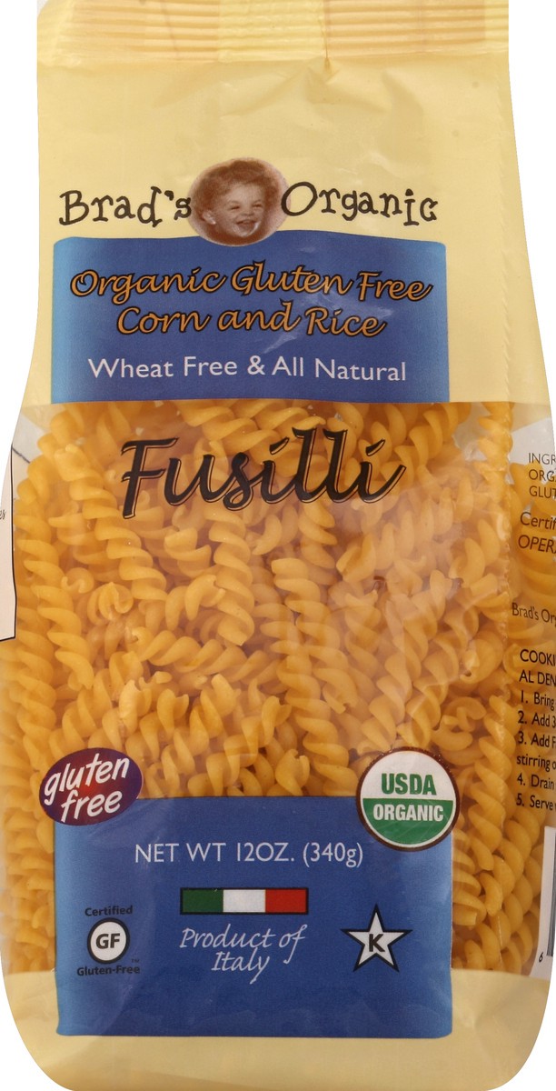 slide 5 of 5, Brad's Organic Fusilli 12 oz, 12 oz