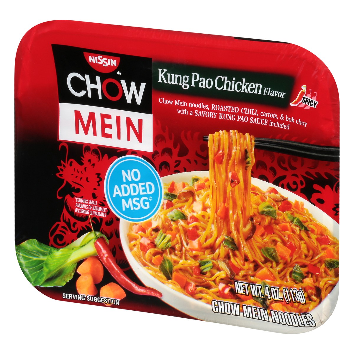 slide 8 of 13, Nissin Spicy Kung Pao Chicken Flavor Chow Mein Noodles 4 oz, 4 oz