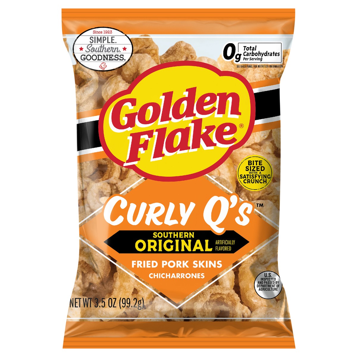 slide 1 of 7, Golden Flake 3.5 oz Golden Flake Original Curly Q's, 3.5 oz