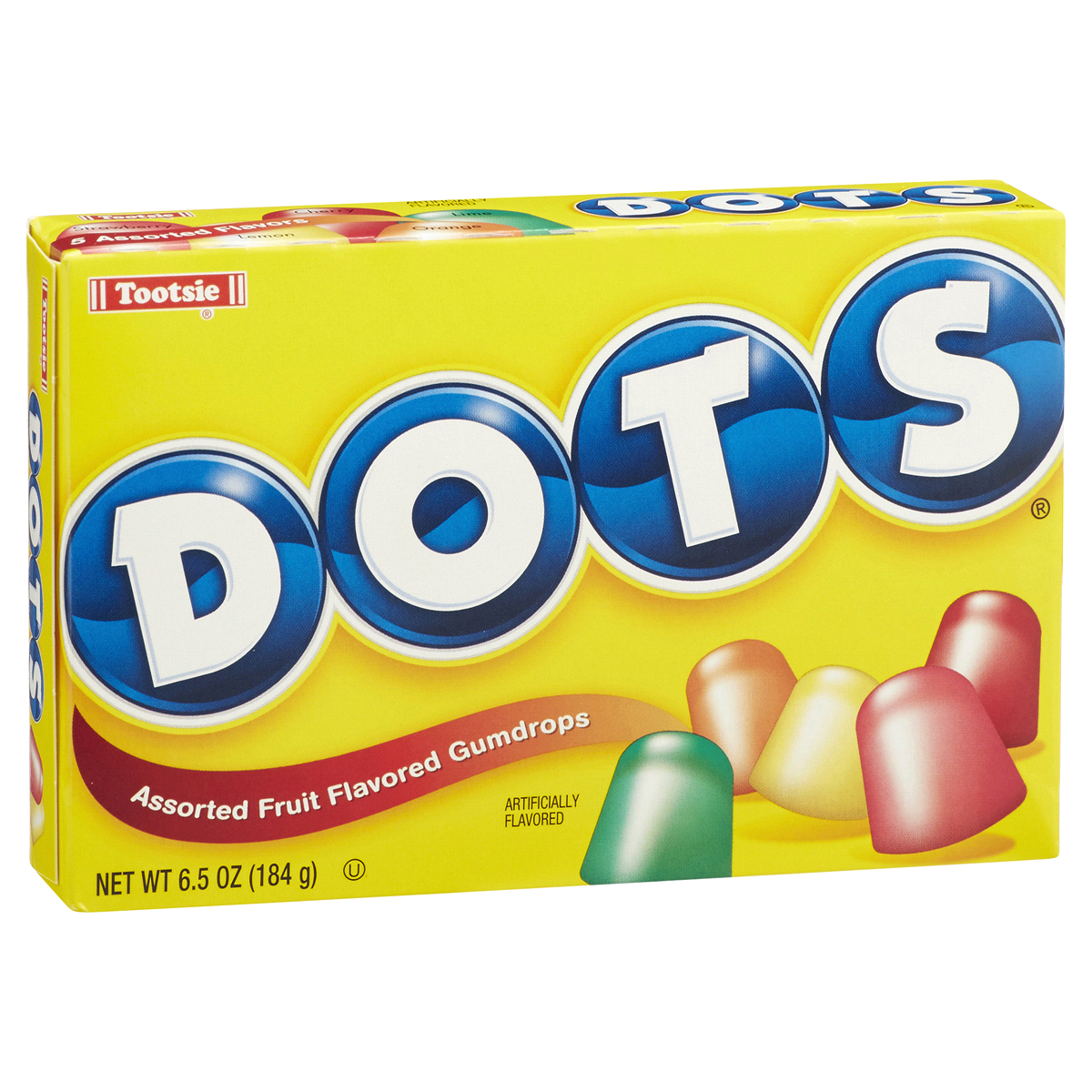 slide 2 of 5, Tootsie Roll DOTS Assorted Fruit Flavored Gumdrops Theater Box - 6.5 Oz, 6.5 oz