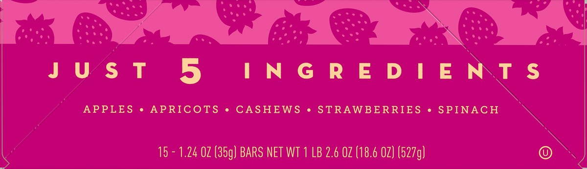 slide 9 of 12, LÄRABAR Fruit + Greens Strawberry Spinach Cashew Fruit & Nut Food Bar 15 ea, 15 ct