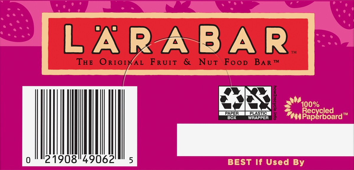 slide 10 of 12, LÄRABAR Fruit + Greens Strawberry Spinach Cashew Fruit & Nut Food Bar 15 ea, 15 ct