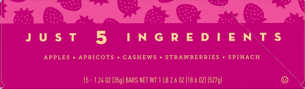 slide 5 of 12, LÄRABAR Fruit + Greens Strawberry Spinach Cashew Fruit & Nut Food Bar 15 ea, 15 ct