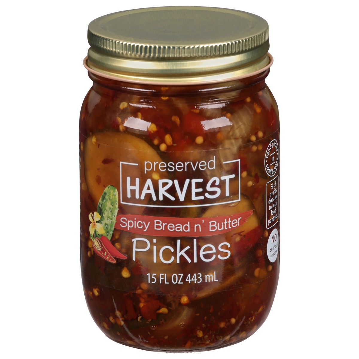 slide 1 of 1, Preserved Harvest Pres Harv Bread And Butter, 15 oz