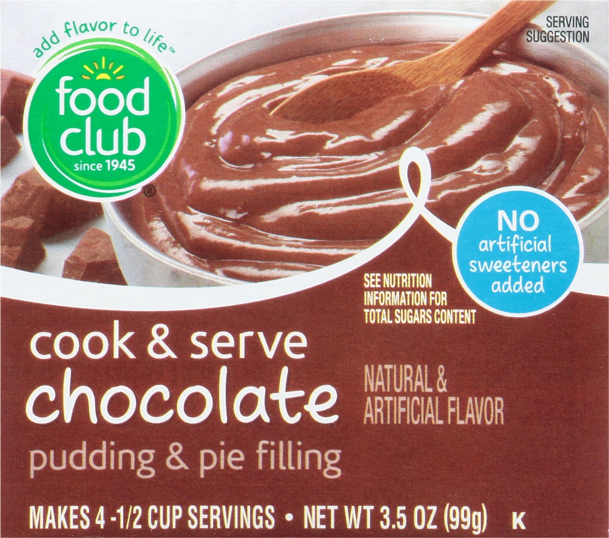 slide 1 of 11, Food Club Chocolate Pudding & Pie Filling 3.5 oz, 3.5 oz