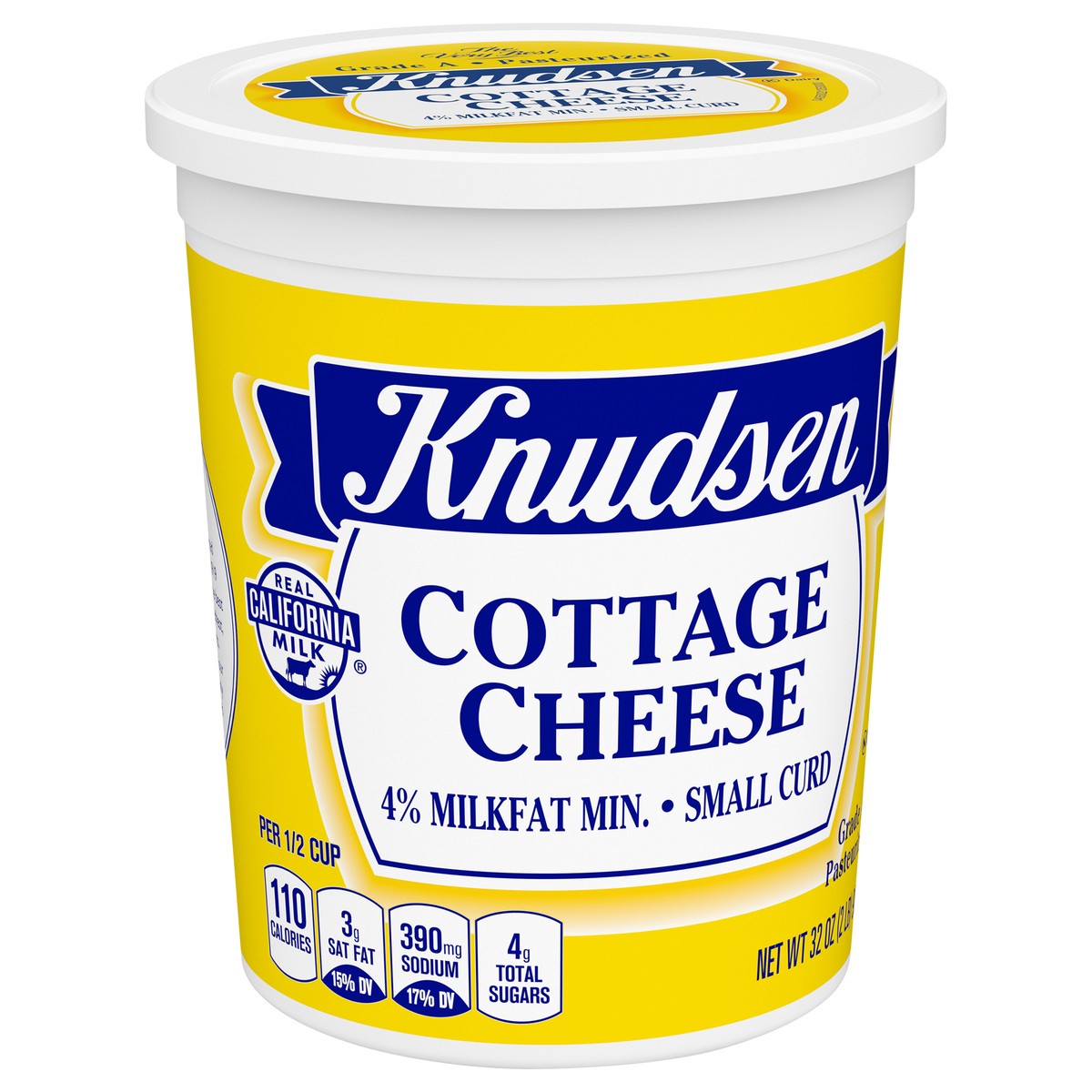 slide 2 of 11, Knudsen Small Curd Cottage Cheese with 4% Milkfat, 32 oz Tub, 