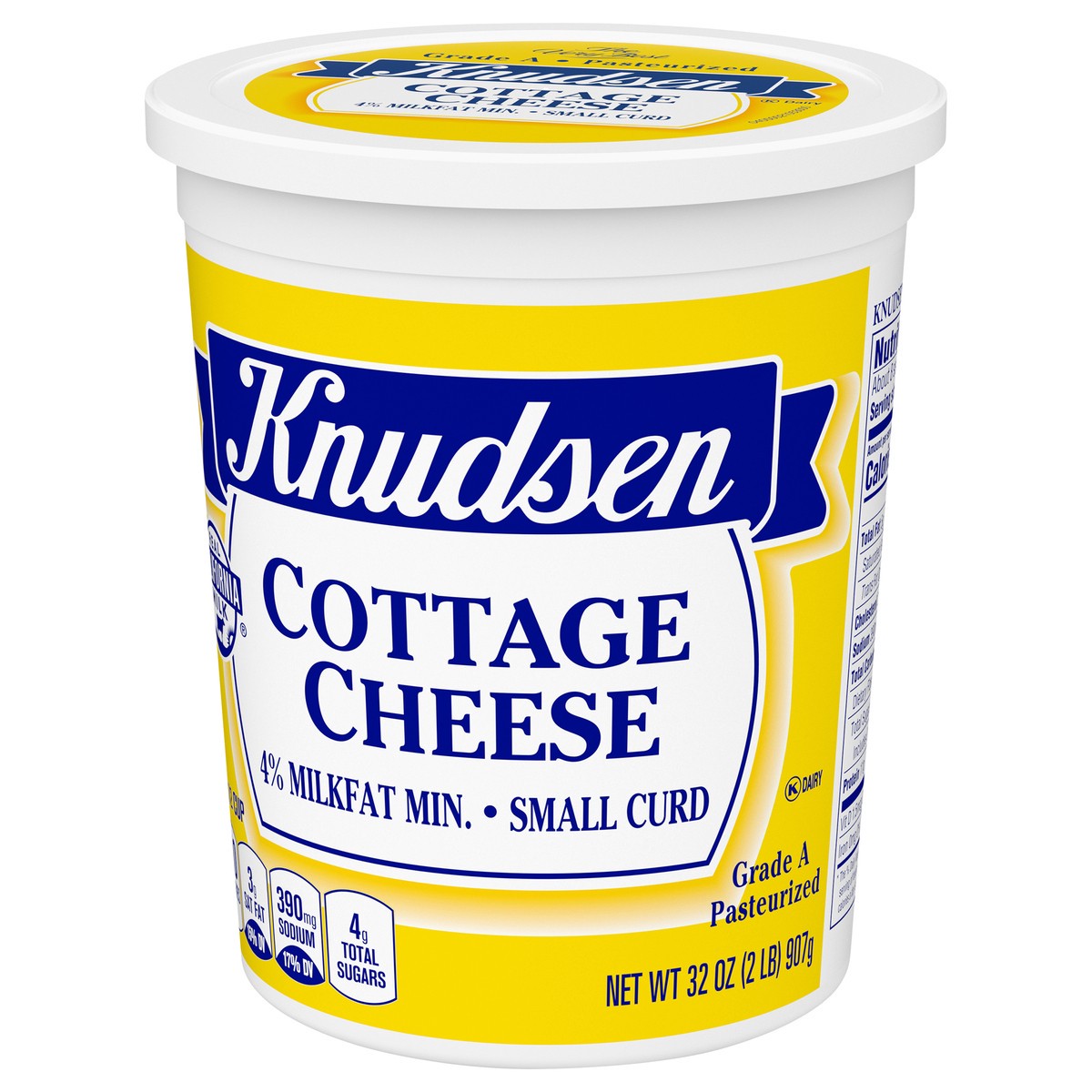 slide 3 of 11, Knudsen Small Curd Cottage Cheese with 4% Milkfat, 32 oz Tub, 