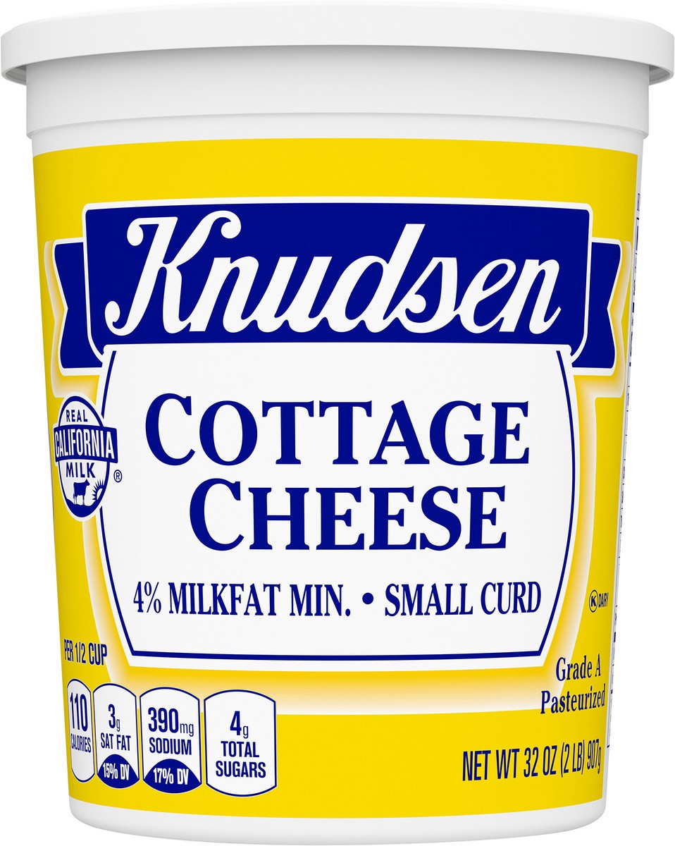 slide 8 of 11, Knudsen Small Curd Cottage Cheese with 4% Milkfat, 32 oz Tub, 