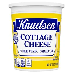 Knudsen Small Curd 4% Milkfat Cottage Cheese 32 oz. Tub