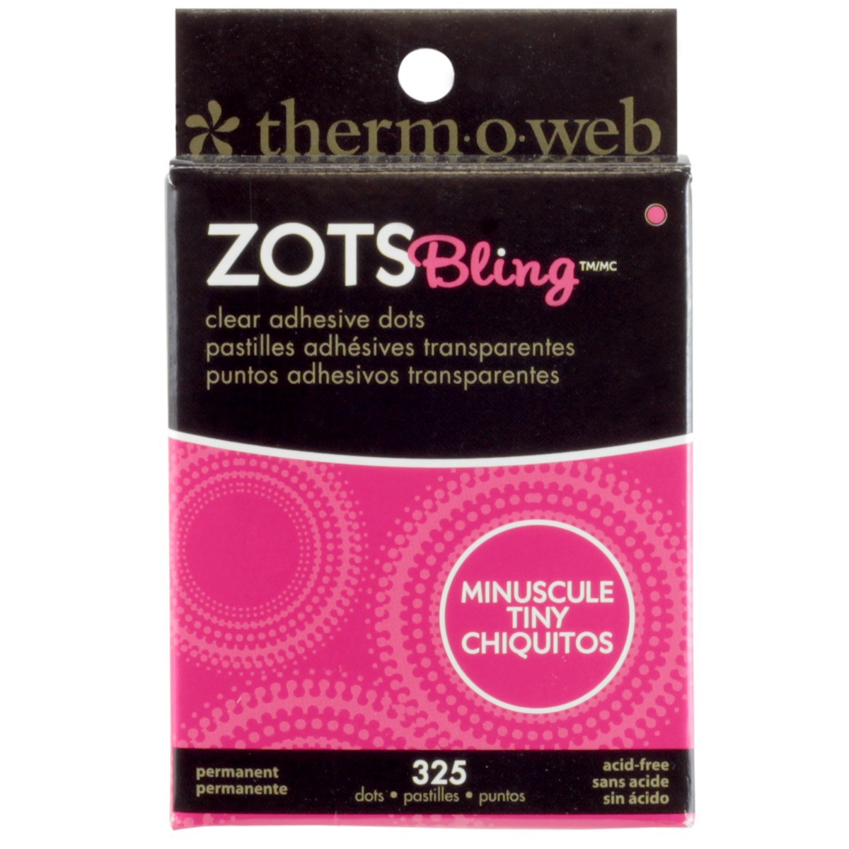 slide 3 of 3, Therm O Web Zots Clear Adhesive Bling Dots, 1/8 in diameter