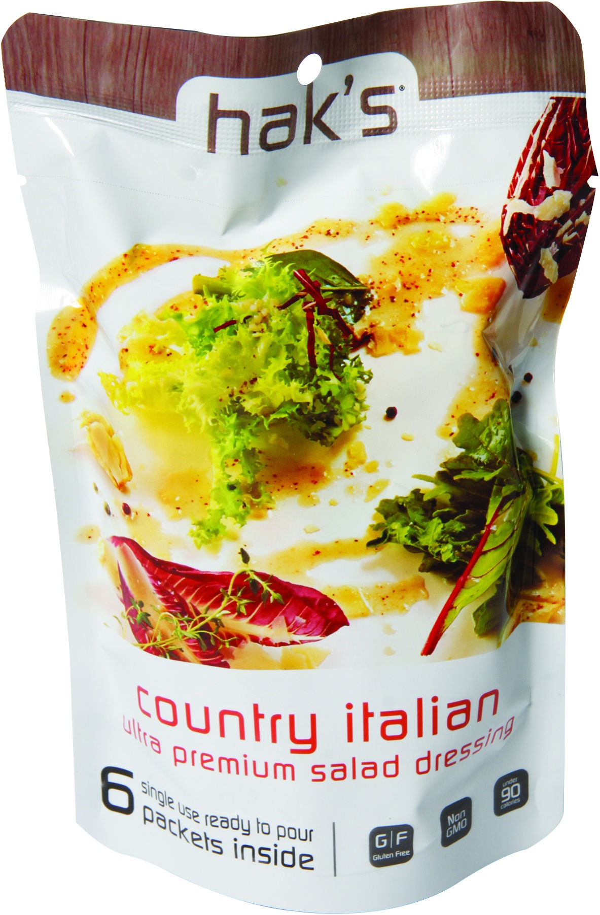 slide 1 of 1, Hak's Country Italian Ultra Premium Salad Dressing Packets, 6 oz