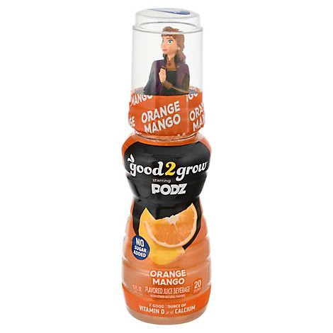 slide 1 of 1, good2grow Orange Mango Flavored Juice Beverage starring PODZ, Assorted Character Tops - 10 oz, 10 fl oz