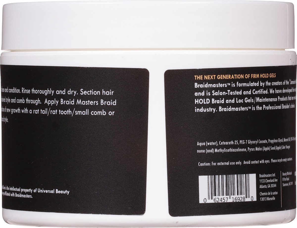 slide 11 of 13, Braidmaster Firm Hold E-Z Grip Original Braid and Loc Gel with Apple Cider Vinegar 8 oz, 8 oz