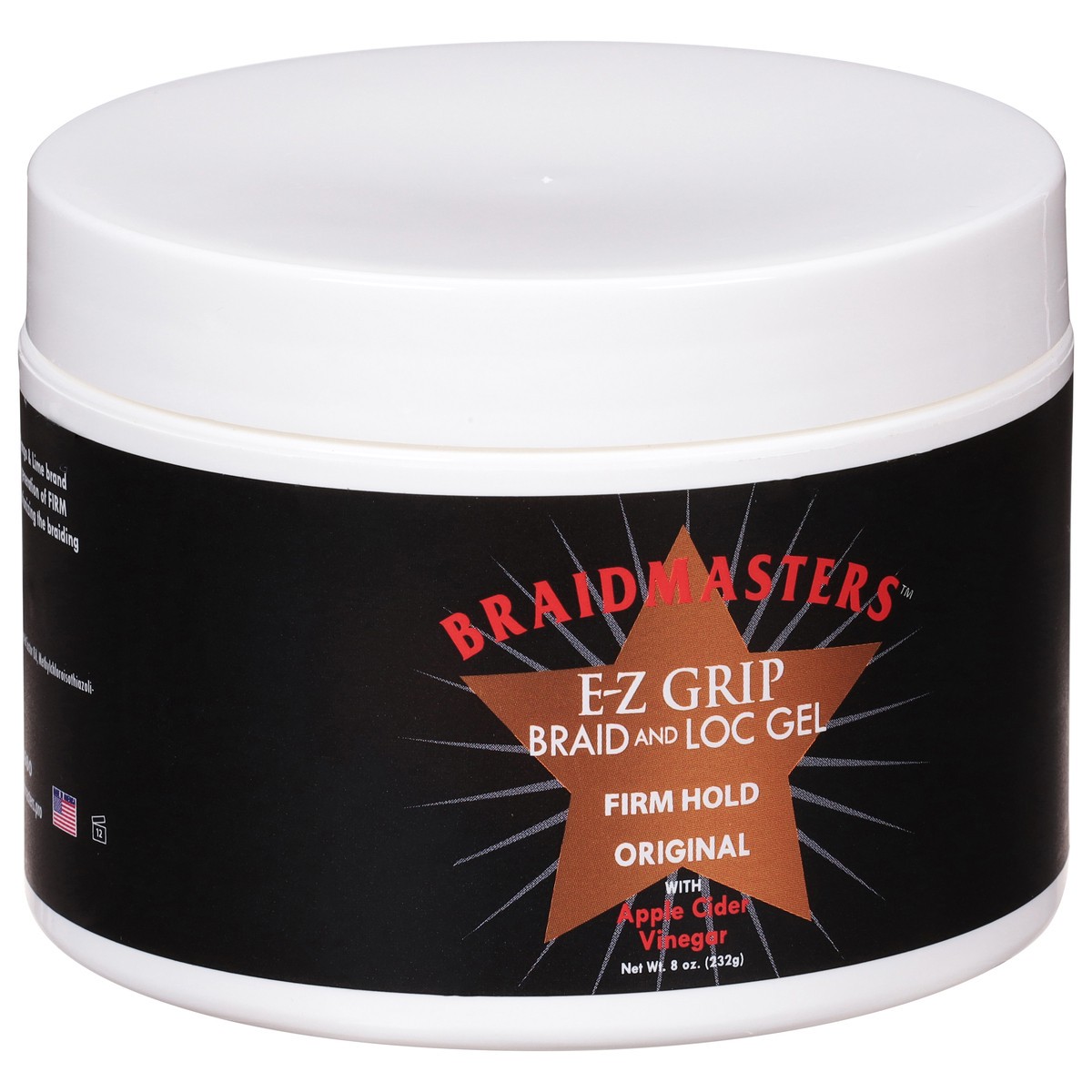 slide 2 of 13, Braidmaster Firm Hold E-Z Grip Original Braid and Loc Gel with Apple Cider Vinegar 8 oz, 8 oz