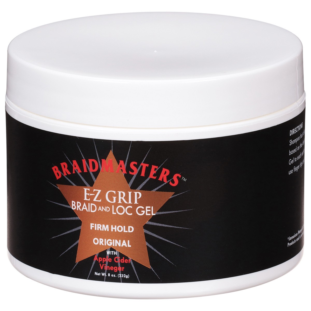 slide 3 of 13, Braidmaster Firm Hold E-Z Grip Original Braid and Loc Gel with Apple Cider Vinegar 8 oz, 8 oz