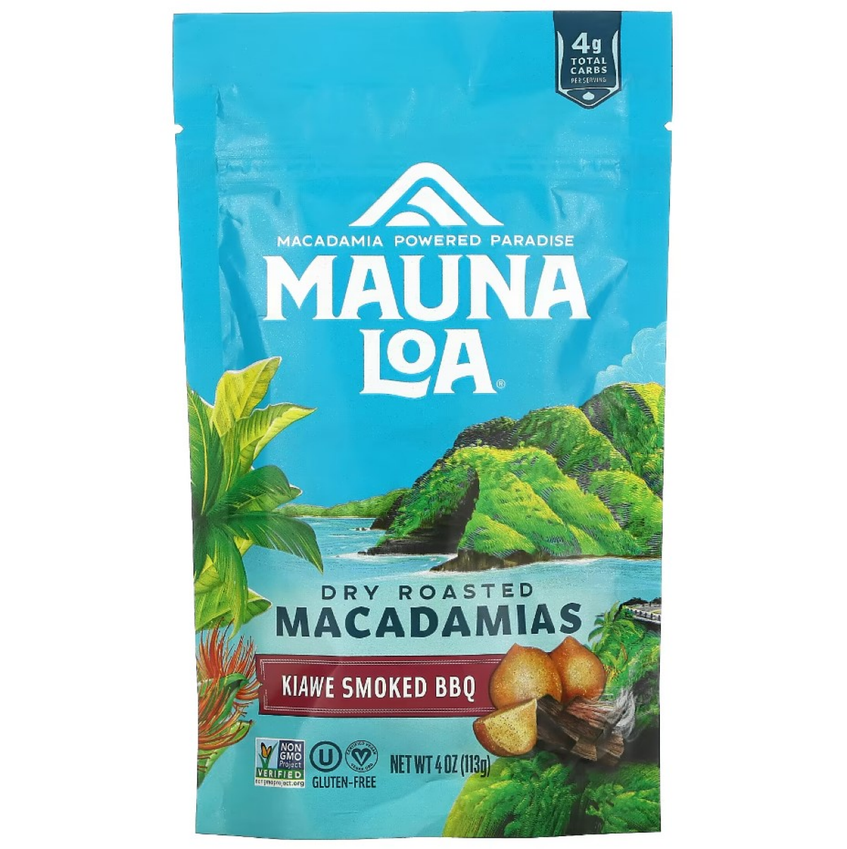 slide 1 of 4, Mauna Loa Dry Roasted Kiawe Smoked BBQ Macadamias 4 oz, 4 oz