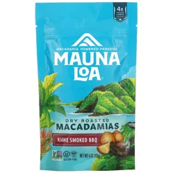 Mauna Loa Dry Roasted Kiawe Smoked BBQ Macadamias 4 oz