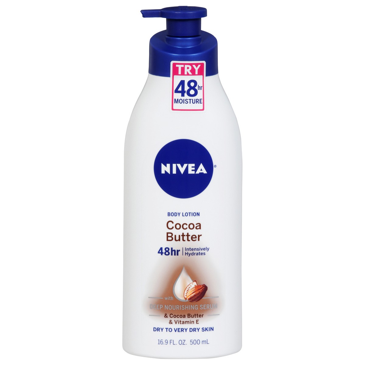 slide 1 of 9, Nivea Cocoa Butter Body Lotion for Dry Skin - 16.9 fl oz, 16.9 oz