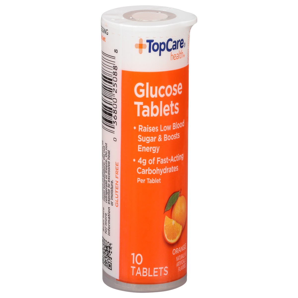 slide 6 of 9, TopCare Health Tablets Orange Glucose 10 ea, 10 ct