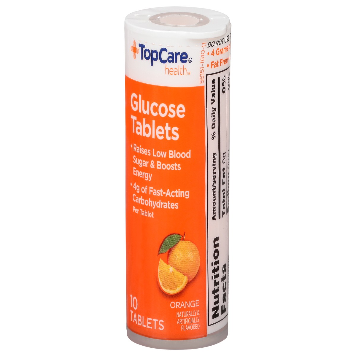 slide 2 of 9, TopCare Health Tablets Orange Glucose 10 ea, 10 ct