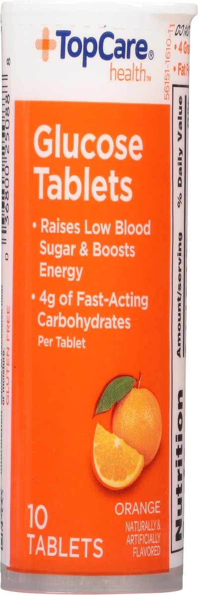 slide 3 of 9, TopCare Health Tablets Orange Glucose 10 ea, 10 ct