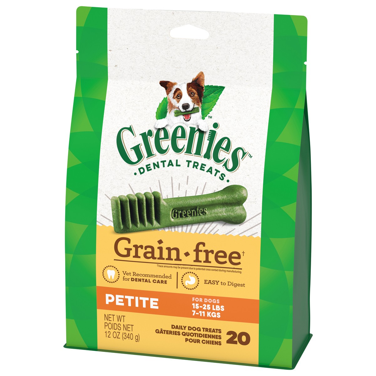 slide 3 of 10, Greenies Grain Free Petite Natural Dental Care Dog Treats, 12 oz