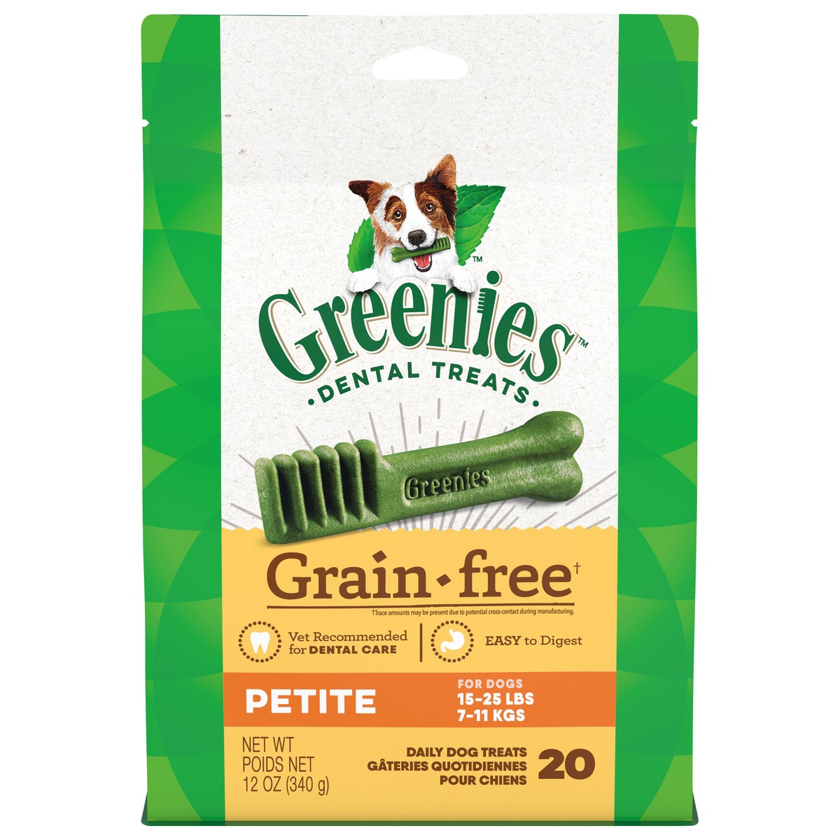 slide 10 of 10, Greenies Grain Free Petite Natural Dental Care Dog Treats, 12 oz