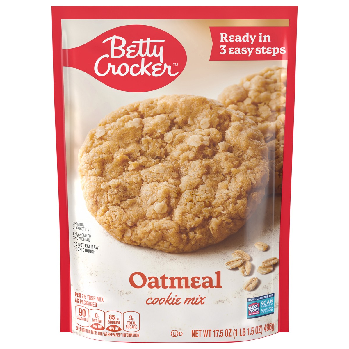 slide 1 of 9, Betty Crocker Oatmeal Cookie Mix\, 17.5 oz., 17.5 oz