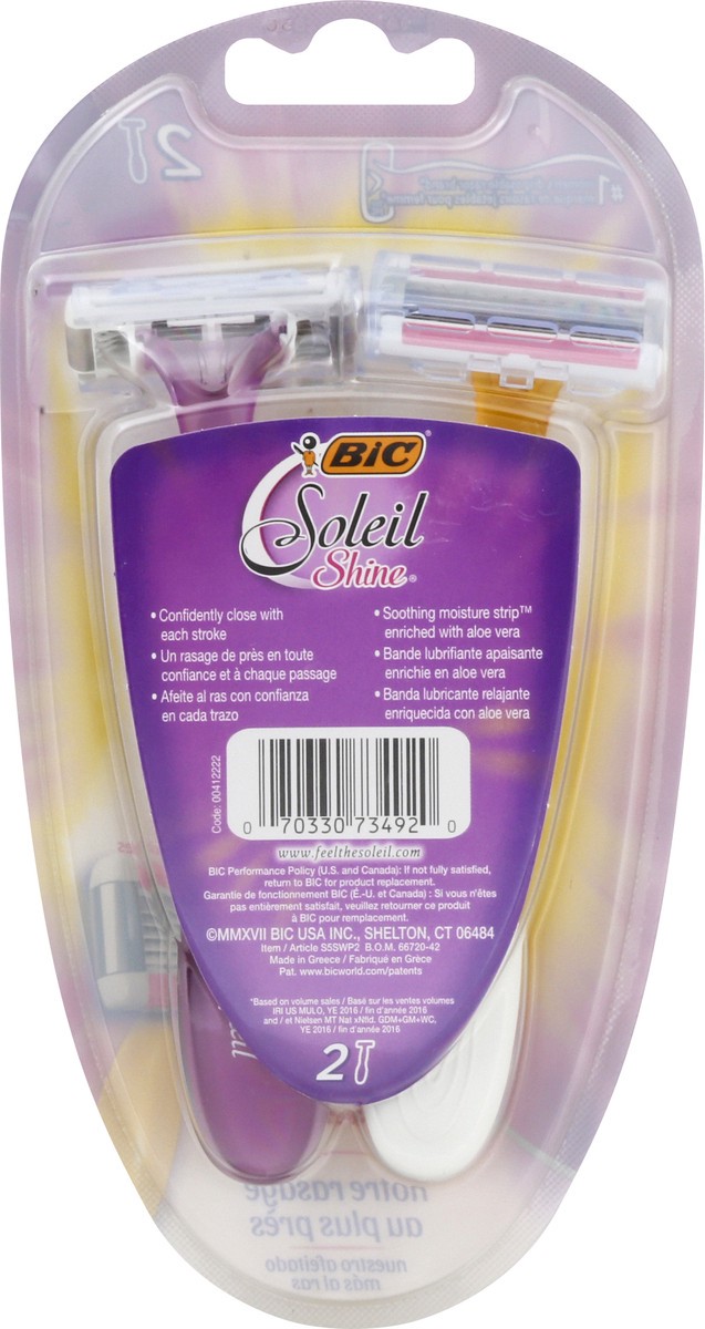 slide 3 of 10, BIC Soleil Shine 5 Flexible Blades Razors 2 ea, 2 ct