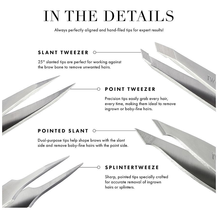 slide 2 of 5, Tweezerman Mini Slant Tweezer, 1 ct