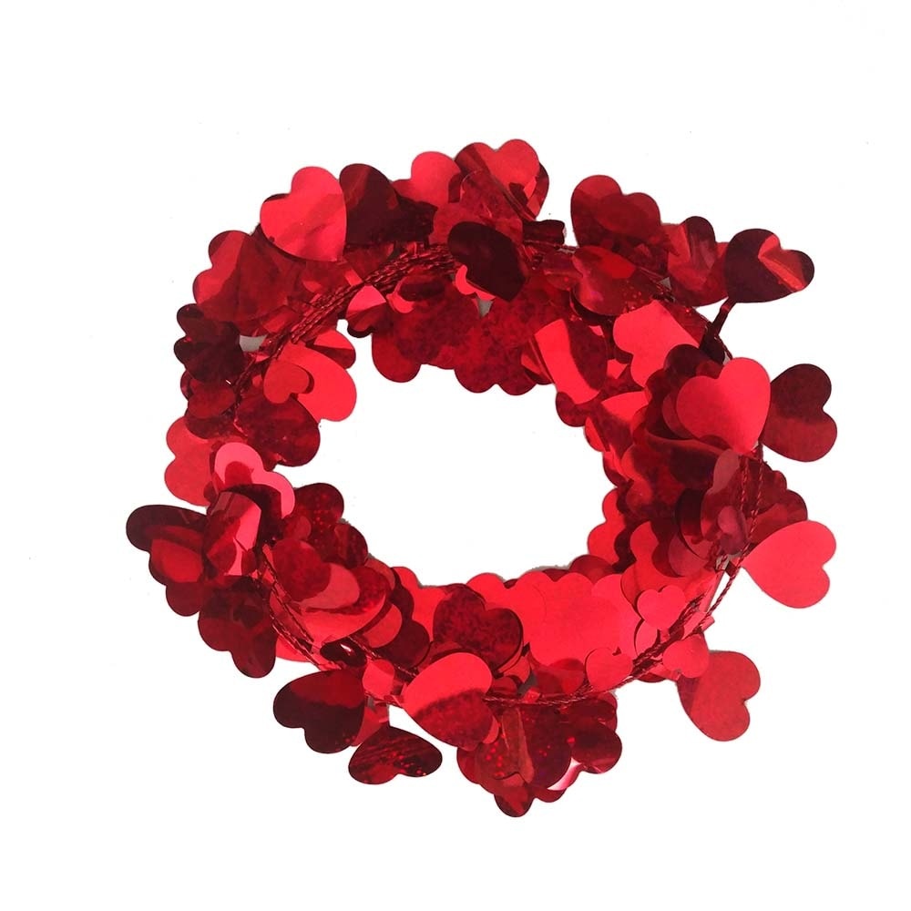 slide 1 of 1, Holiday Home Mini Heart Garland, 1 ct