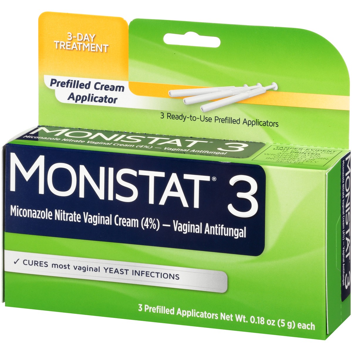 slide 2 of 10, Monistat Simple Cure Vaginal Antifungal 3-Day Treatment Cream Applicator, 3 ct; 0.18 oz
