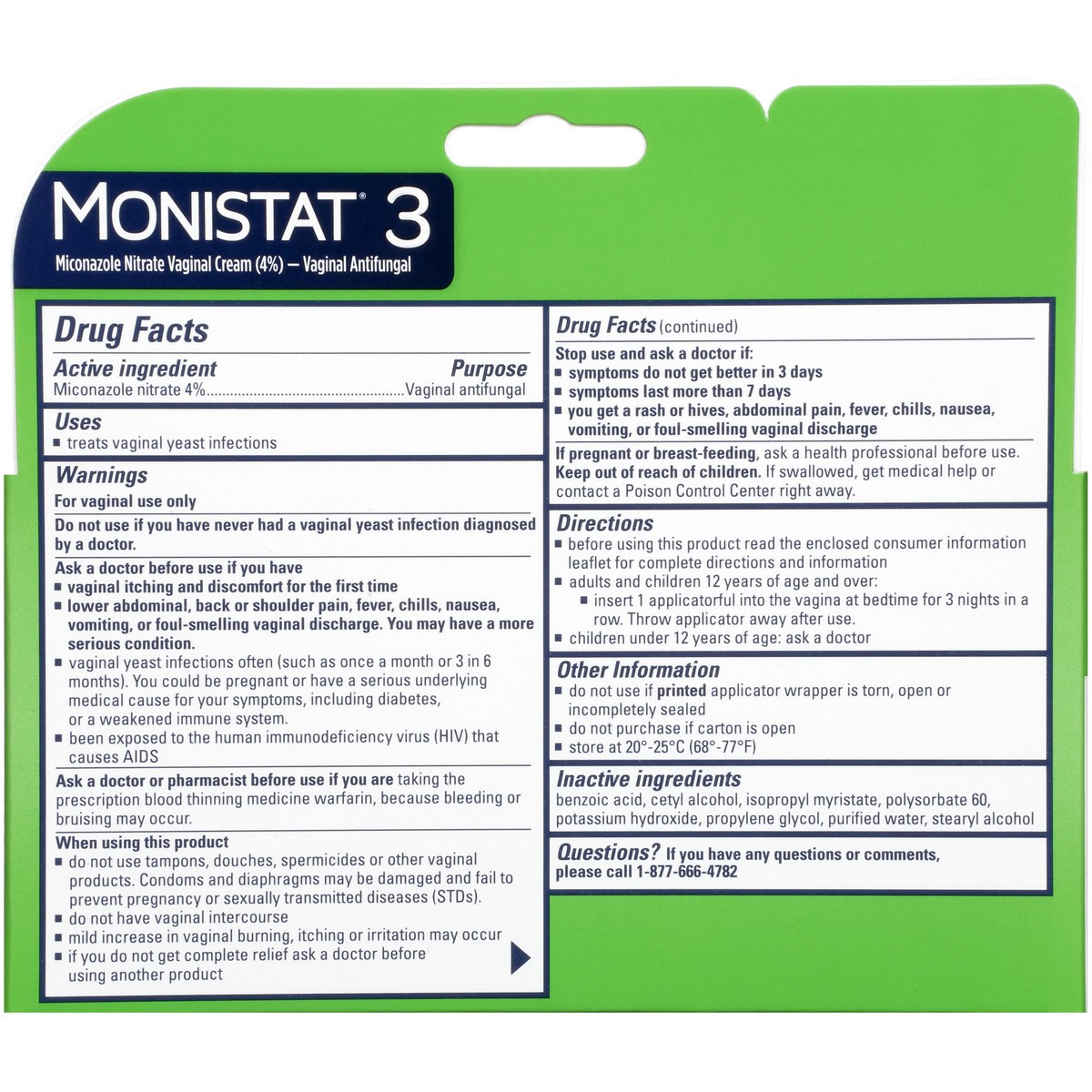 slide 10 of 10, Monistat Simple Cure Vaginal Antifungal 3-Day Treatment Cream Applicator, 3 ct; 0.18 oz