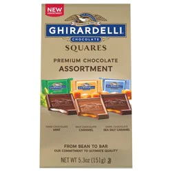GHIRARDELLI Premium Chocolate Assortment SQUARES, 5.3 oz Bag