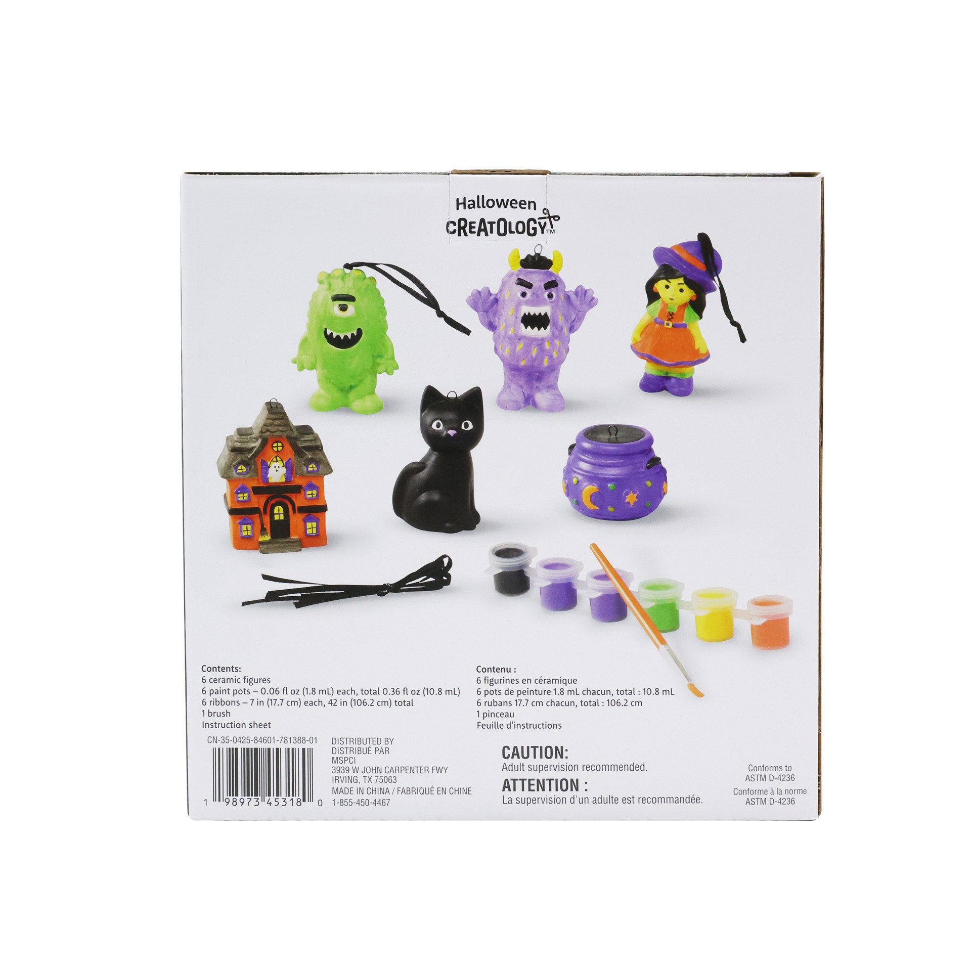slide 2 of 3, 3d Halloween Character Ceramic Ornament Kit By Creatology, 7.87 in x 8 in x 2.17 in